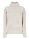 Fabiana Filippi Platinum Fisherman Sweater With Lurex In Neutrals