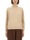 Fabiana Filippi Beige Wool Blend Sweatshirts In Neutral