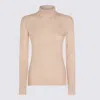Fabiana Filippi Sparkling Turtleneck Knitwear Long Sleeves In Pink