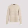 Fabiana Filippi Textured Knit Camel Sweater With Ribbed Edges