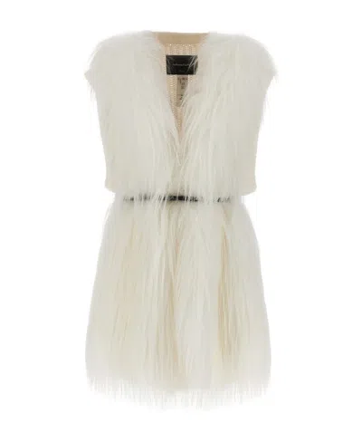 Fabiana Filippi Cashmere Fur In Beige