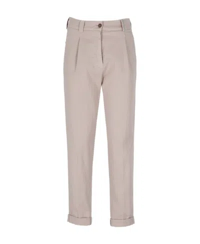 Fabiana Filippi Belt Loop Belt Casual Pants In Nude