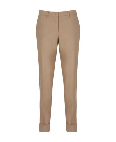 Fabiana Filippi Belt Loop Belt Casual Pants In Nude