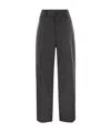 Fabiana Filippi 5-pocket Virgin Wool Pinstripe Trousers In Black