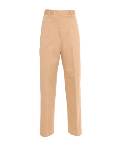 Fabiana Filippi Cotton Gabardine Wide Leg Trousers In Brown