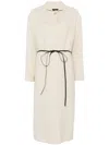 Fabiana Filippi Belted Coat In Neutrals