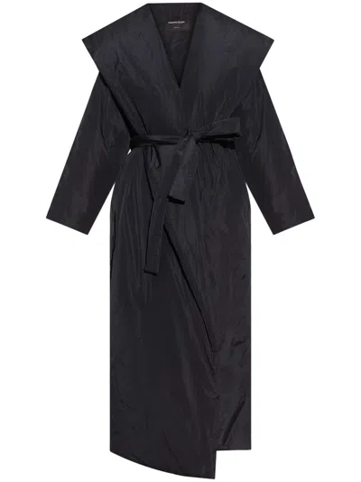 Fabiana Filippi Belted Double-breasted Coat In Blue
