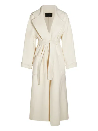 Fabiana Filippi Double-faced Soft Wool And Cashmere Coat In White