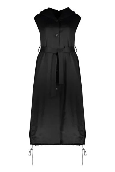 Fabiana Filippi Belted Long Vest In Black