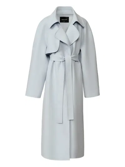 Fabiana Filippi Virgin Wool Coat In Blue