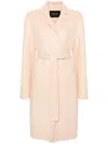Fabiana Filippi Belted Virgin Wool Peacoat In Rosa