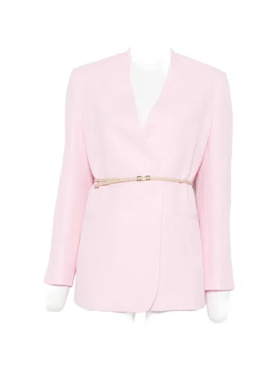 Fabiana Filippi Belted Wrap-style Blazer In Pink
