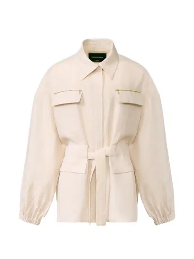 Fabiana Filippi Belted Zip Shirt Jacket In Multi
