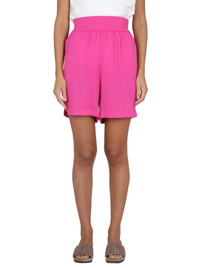 Fabiana Filippi Elasticated-waistband Detail Shorts In Purple