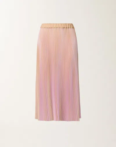 Fabiana Filippi Lightweight Midi Skirt Pleated Design In Animal Print