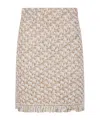 Fabiana Filippi Textured Midi Skirt With Fringe And Sequins In Multi