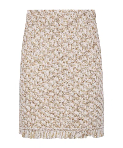 FABIANA FILIPPI BICOLOR TWEED BOUCLE MINI SKIRT