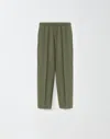 Fabiana Filippi Bistretch Wool Jogging Fit Trousers In Green