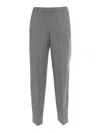 Fabiana Filippi Bistretch Wool Jogging Trousers With Filo Diamante In Gray