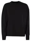 Fabiana Filippi Black Crewneck Sweater With Micro Paillettes In Wool In Black