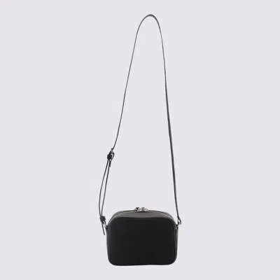 FABIANA FILIPPI BLACK LEATHER CAMERA CROSSBODY BAG