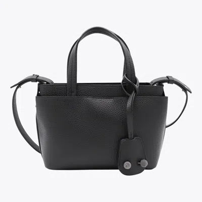 Fabiana Filippi Black Leather Top Handle Bag