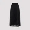 Fabiana Filippi Pleated Maxi Skirt With Sheer Overlay And High Waistband