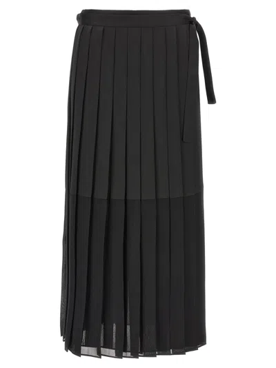 Fabiana Filippi Black Pleated Skirt
