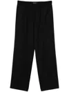 Fabiana Filippi Black Raised-seam Trousers In Black