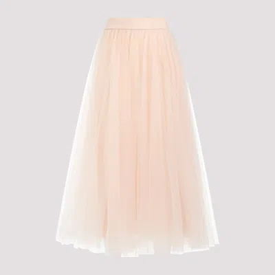 Fabiana Filippi Light Pink Tulle Midi Skirt