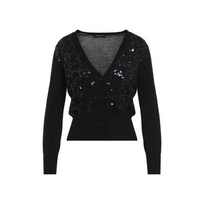 FABIANA FILIPPI FABIANA FILIPPI BLACK VIRGIN WOOL CARDIGAN