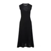 Fabiana Filippi Black Wool Sequins Midi Dress