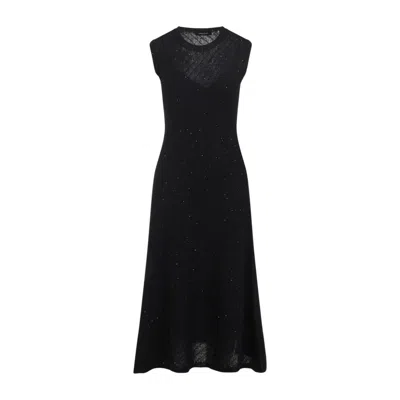 FABIANA FILIPPI FABIANA FILIPPI BLACK VIRGIN WOOL MIDI DRESS