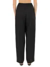 Fabiana Filippi Black Virgin Wool Trousers In Black