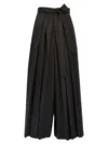 Fabiana Filippi Wide Leg Trousers With Pleated Front In Black