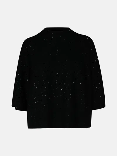 FABIANA FILIPPI BLACK WOOL BLEND SWEATER