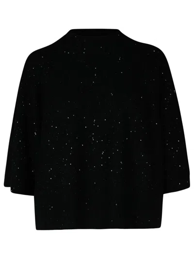 FABIANA FILIPPI FABIANA FILIPPI BLACK WOOL BLEND SWEATER