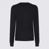 Fabiana Filippi V-necj Fine-knit Jumper In Black