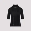 Fabiana Filippi Wool Polo Metal Beads In Black