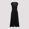 Fabiana Filippi Black Wool Sequins Midi Dress