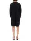 Fabiana Filippi Black Wool Silk Cashmere Dresses In Black