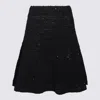 Fabiana Filippi Tweed Effect Flared Skirt In Black