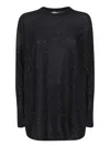 Fabiana Filippi Black Wool Sweater With Sequins In Black