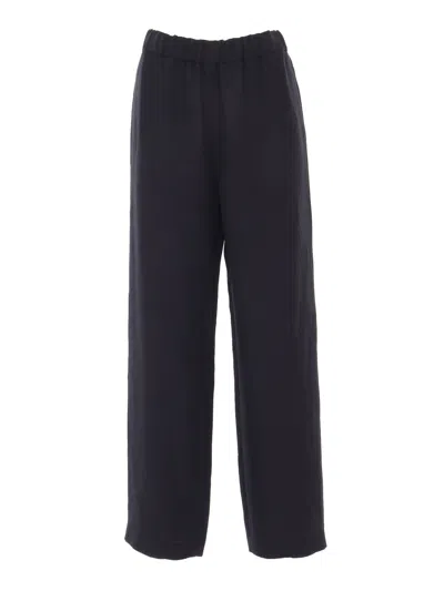 Fabiana Filippi Viscose Linen Jogging Trousers In Black