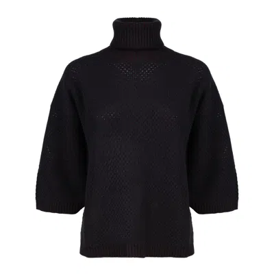 FABIANA FILIPPI FABIANA FILIPPI GREY MESH TURTLENECK SWEATER