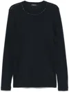 Fabiana Filippi Ribbed Crewneck Slim Fit Sweater