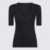 Fabiana Filippi Close-fitting Cotton T-shirt Scoop Neck In Blue
