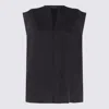 Fabiana Filippi Loose V-neck Sleeveless Top