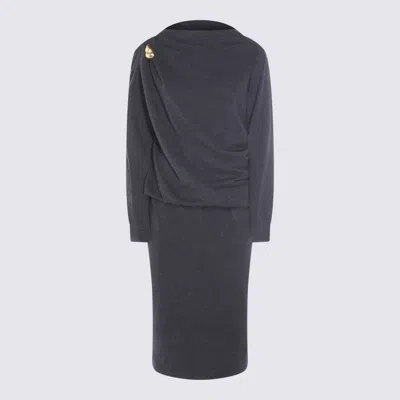 FABIANA FILIPPI BLUE WOOL DRESS