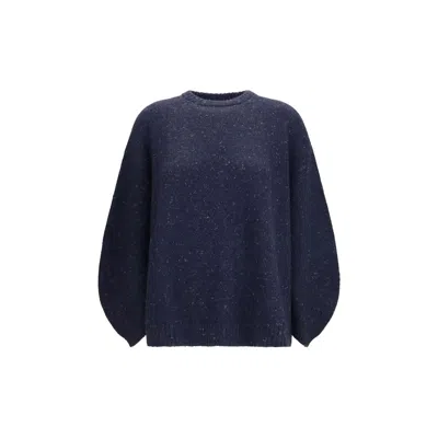 Fabiana Filippi Blue Wool Oves Aries Sweatshirt
